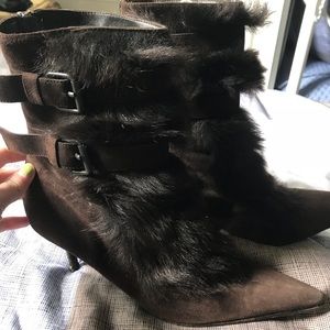 Helmut Lang Fur Booties